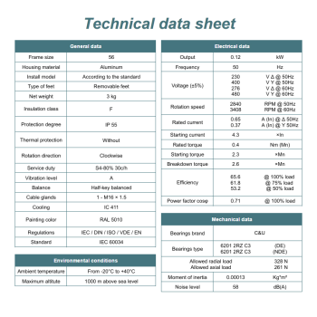 Silnik elektryczny 0,18kW 2800 obr/min. 56B14